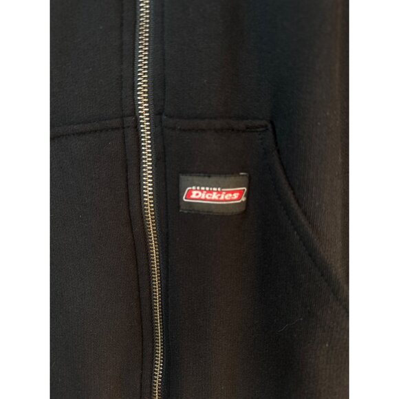 Genuine Dickies Large Black Full-Zip Hoodie With Drawstring Hood & Pockets - Picture 6 of 13